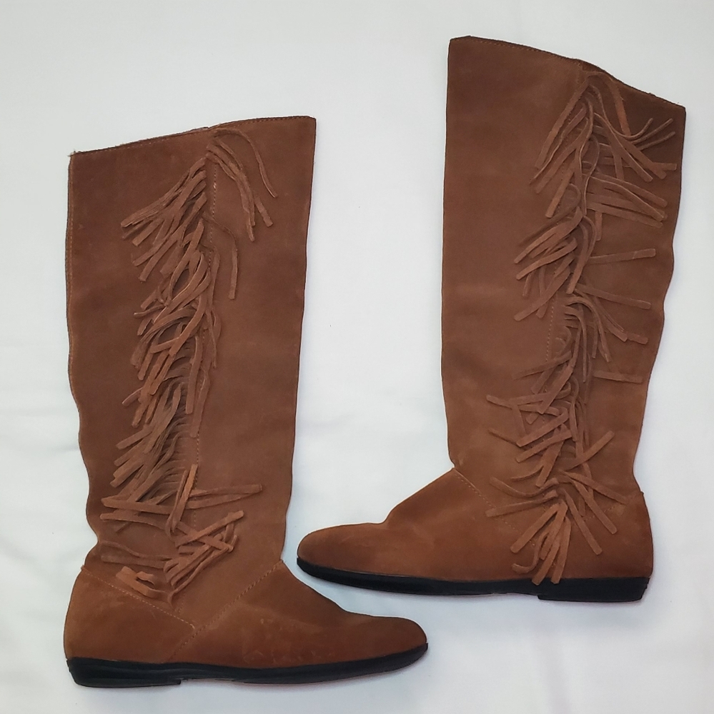 Fringe Soft/suede boots. Gently Worn.